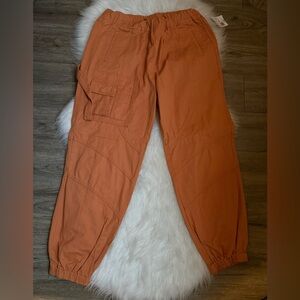 Forever21 Rust Orange Cargo Jogger Pants